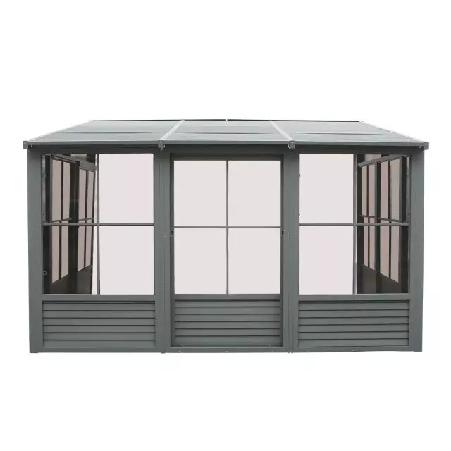 Gazebo Penguin Florence Add-A-Room with Metal Roof 10 Ft. x 16 Ft. in Slate