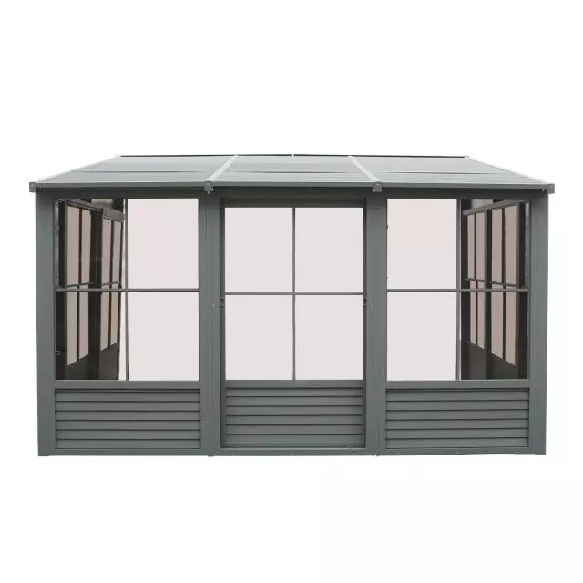 Gazebo Penguin Florence Add-A-Room with Metal Roof 8 Ft. x 16 Ft. in Slate