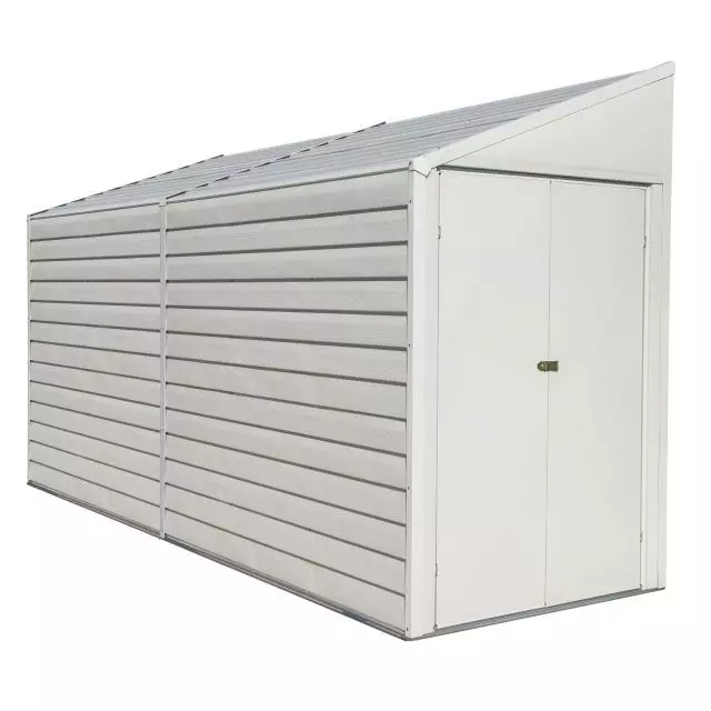 Yardsaver® abri de rangement en acier 4 x 10 pi avec toit monopente, coquille d'œuf
