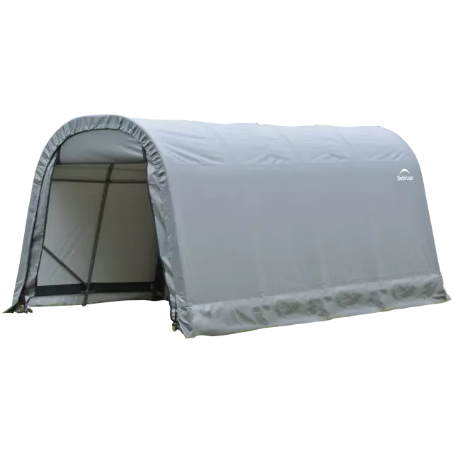 ShelterLogic ShelterCoat 8 x 16 ft. Wind and Snow Rated Garage Round Gray STD