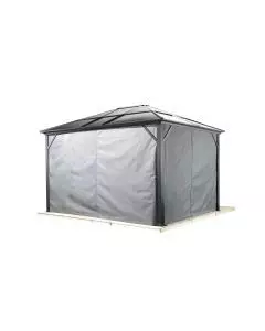 Sojag, rideaux gris pour abri soleil Meridien, 10 x 14 pi, polyester filé