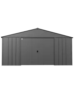 Abri de jardin Arrow Classic en métal, 14 x 14, gris charbon