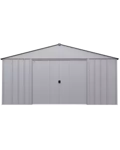 Cabanon en métal Arrow Classic, 14 x 14, gris cannelé