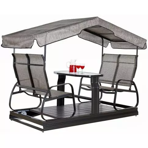 Sojag Eco 4-Seater Garden Swing - Dark Brown — 白底产品图