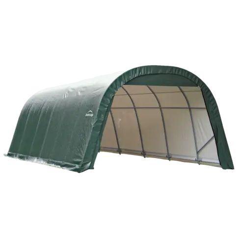ShelterLogic ShelterCoat 12 x 24英尺 防风防雪额定车库 圆顶 绿色 STD
