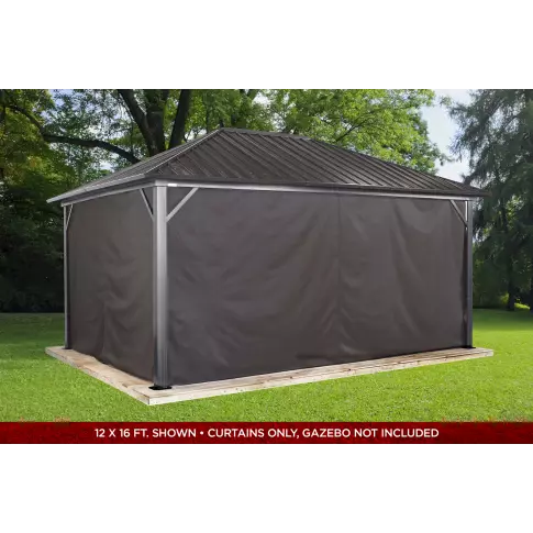 Sojag Brown Curtains for Genova Gazebo, 10 ft. x 14 ft., Poly — 产品附加图 3