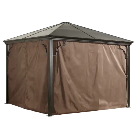 Sojag Brown Curtains For Sumatra Gazebo, 10 Ft. X 10 Ft., Poly, Outdoor Shades