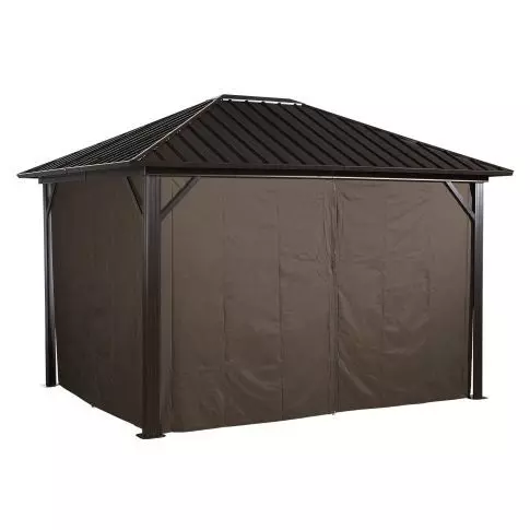 Sojag Brown Curtains for Genova Gazebo, 10 ft. x 10 ft., Poly — 白底产品图