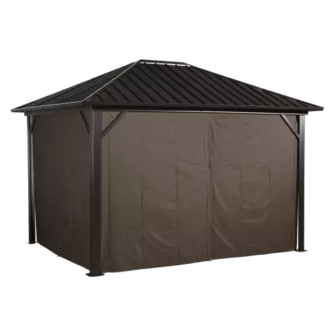 Sojag, rideaux bruns pour abri soleil Genova, 12 x 12 pi, polyester