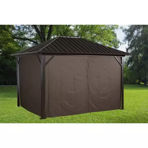 Sojag Brown Curtains for Genova Gazebo, 10 ft. x 12 ft., Poly — rideau assorti vendu séparément