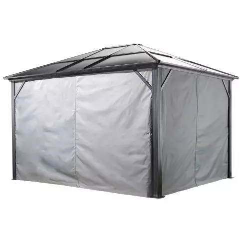 Sojag Grey Curtains for Meridien Gazebo, 10 ft. x 10 ft., Spun