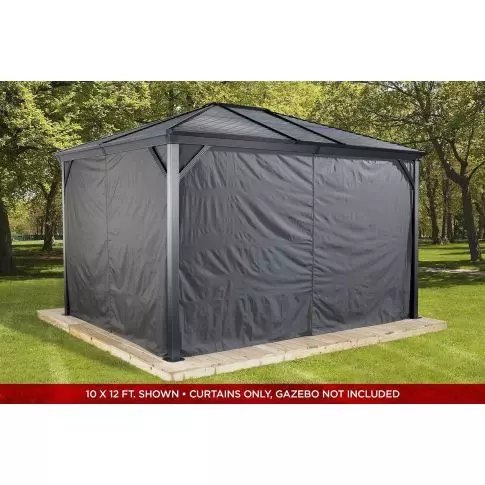 Sojag Grey Curtains for Ventura Gazebo, 10 ft. x 14 ft., Polyester, Outd… — 产品附加图 3