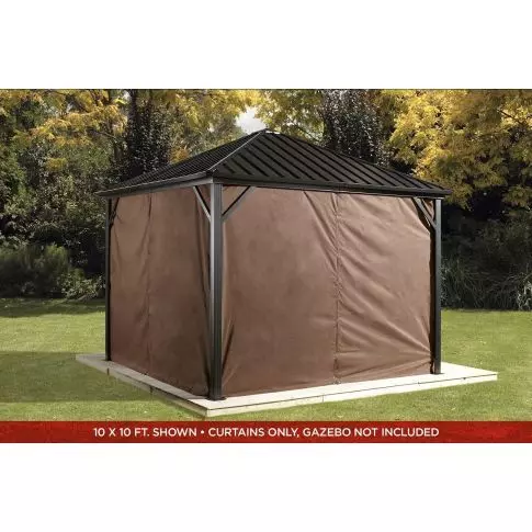Sojag Brown Curtains for Dakota Gazebo, 10 ft. x 12 ft., Poly — alternate product view