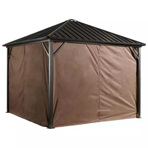 Sojag Brown Curtains for Dakota Gazebo, 10 ft. x 12 ft., Poly — isolated product on white background