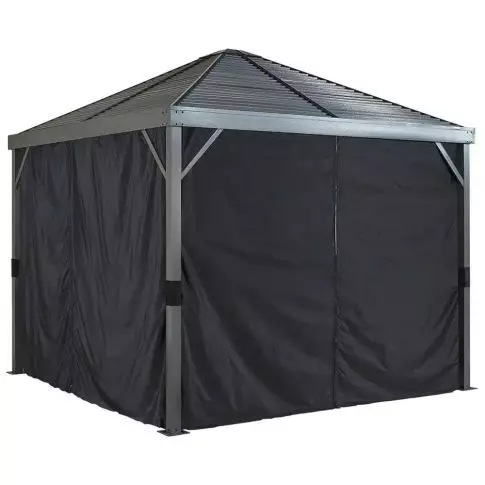 Sojag Black Curtains for Sanibel Gazebo, 10 ft. x 10 ft., Polyester, Out… — main product image