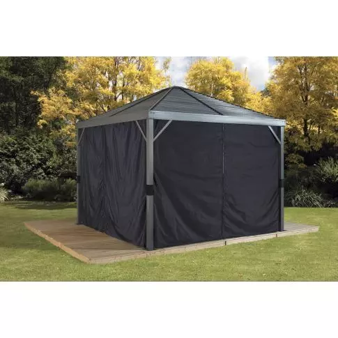 Sojag Black Curtains for Sanibel Gazebo, 10 ft. x 10 ft., Polyester, Out… — alternate product view
