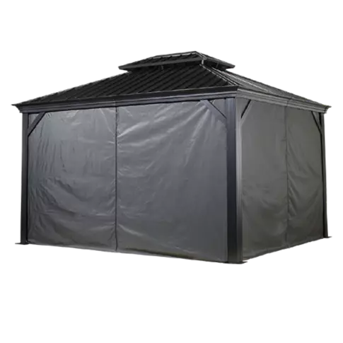Sojag Grey Curtains for Monaco/Messina/Mykonos Gazebo, 10 ft. x 10 ft., Poly