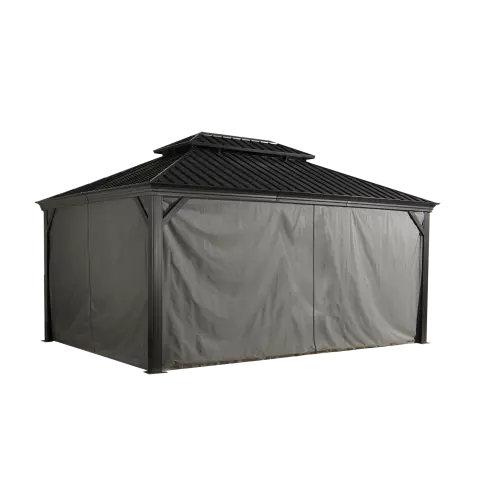 Sojag Grey Curtains for Monaco/Messina/Mykonos Gazebo, 12 ft. x 16 ft., Poly