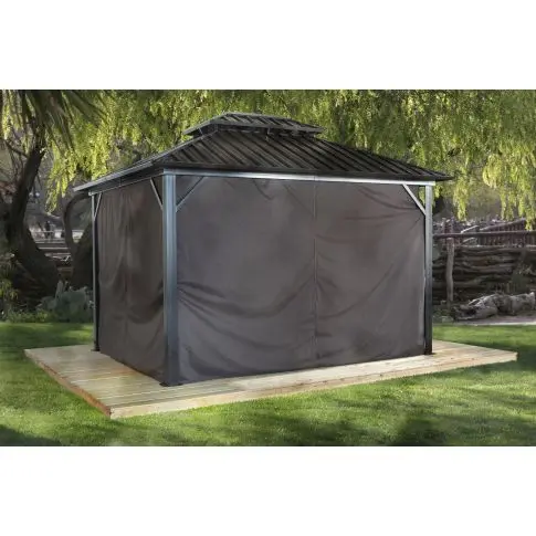 Sojag Brown Curtains for Genova Gazebo, 12 ft. x 14 ft., Poly