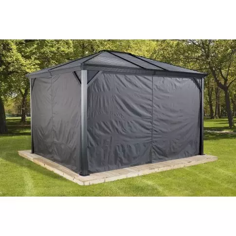 Sojag Grey Curtains for Ventura Gazebo, 8 ft. x 8 ft., Polyester, Outdoo… — 产品备用图