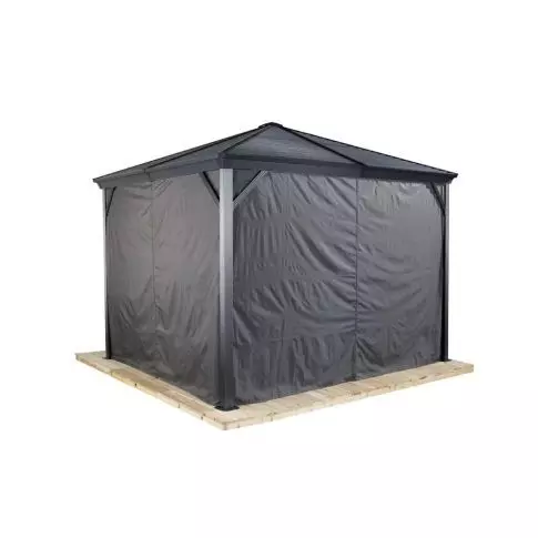 Sojag Grey Curtains for Ventura Gazebo, 8 ft. x 8 ft., Polyester, Outdoo… — 主产品图