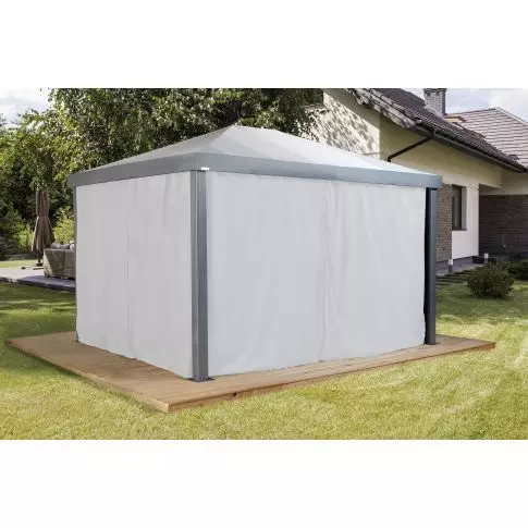 Sojag White Curtain for Monteserra Gazebo, 10 ft. x 12 ft., Poly — main product image