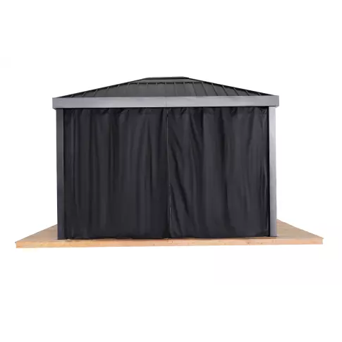 Sojag Dalby Grey Rideaux en polyester filé 10 ft. x 12 ft.