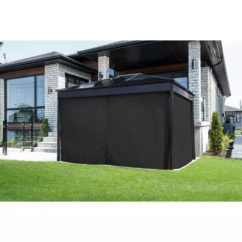 Sojag Diani Black Polyester Curtains 10 ft. x 12 ft.