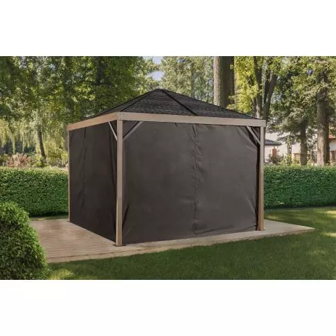 Sojag, rideaux bruns pour abri soleil Sanibel, 8 x 8 pi, polyester