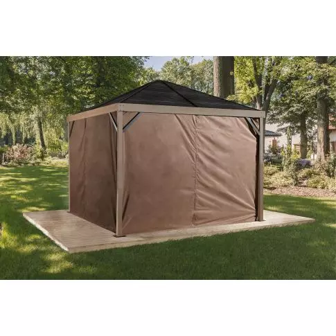 Sojag, rideaux bruns pour abri soleil Sanibel, 10 x 10 pi, polyester