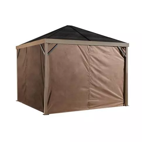 Sojag, rideaux bruns pour abri soleil Sanibel, 10 x 10 pi, polyester