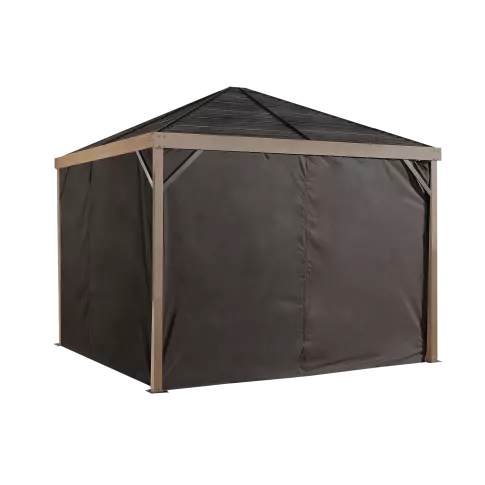 Sojag, rideaux bruns pour abri soleil Sanibel, 8 x 8 pi, polyester
