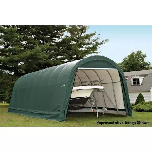 ShelterCoat 15 x 24 ft. Wind and Snow Rated Garage Round Green STD — vue alternative du produit