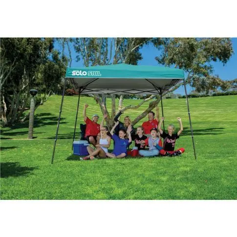 Quik Shade Solo Steel 72 11 x 11 pi abri à pattes inclinées - turquoise
