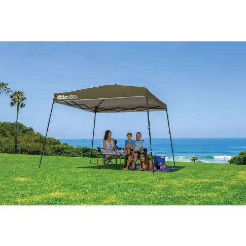 Quik Shade Solo Steel 72 11 x 11 pi abri à pattes inclinées - olive