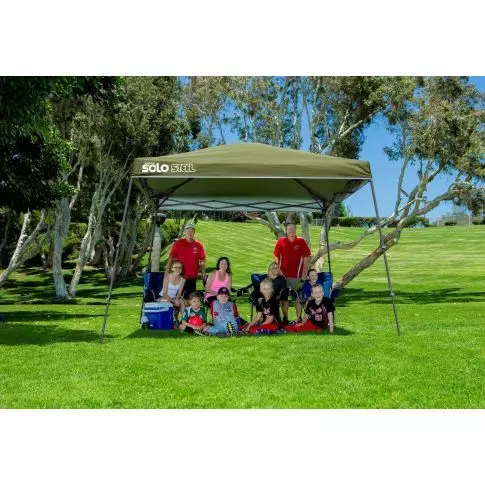 Quik Shade Solo Steel 90 11 x 11 ft. Slant Leg Canopy - Olive