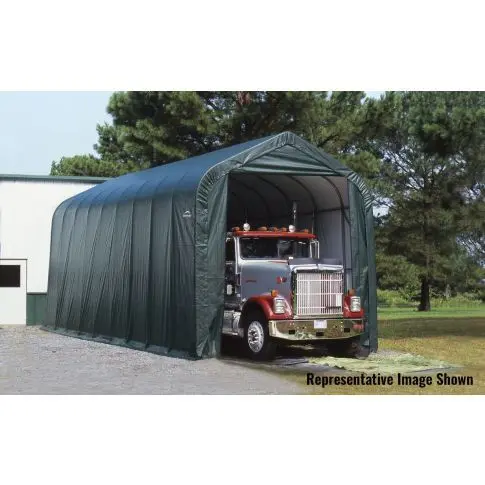 ShelterLogic ShelterCoat 16 x 40 x 16 ft. Garage Peak Green STD