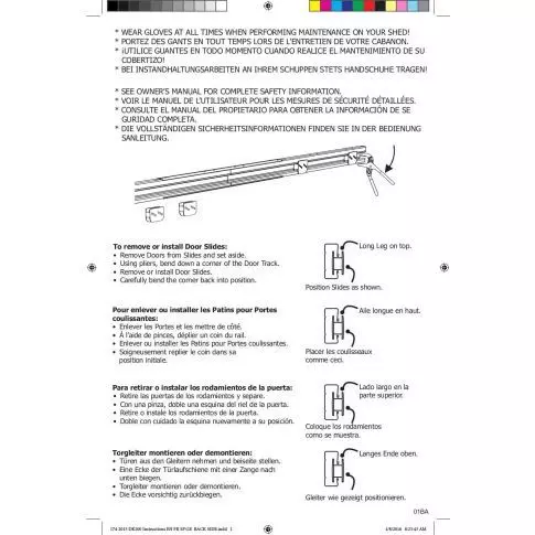 Kit de réglage de porte pour cabanons Arrow