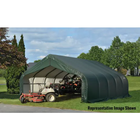 ShelterCoat 18 x 20 x 9 ft. Garage Peak Green STD — vue alternative du produit