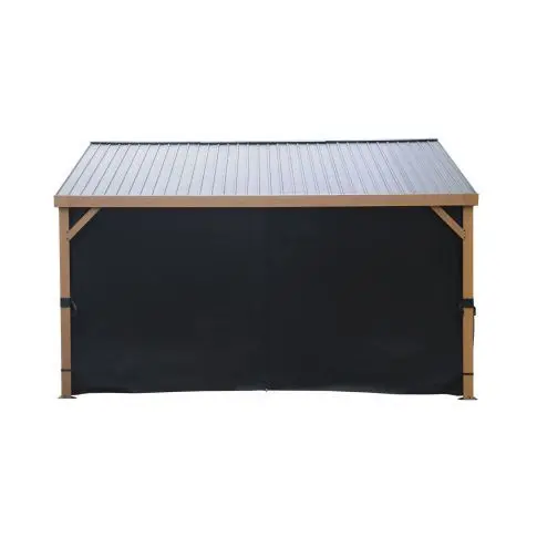 Rideaux en polyester Gazebo Penguin pour gazébo Yamaska, 12 × 14 pi, noirs