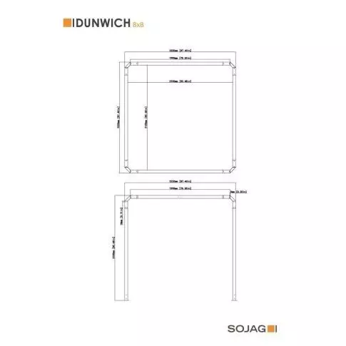 Sojag Dunwich 8 ft. x 8 ft. Gazebo Cream — additional product view 7