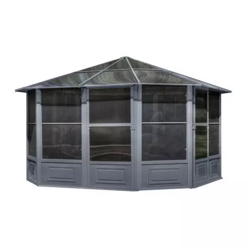 Gazebo Penguin Florence Solarium 12 Ft. x 12 Ft. in Slate