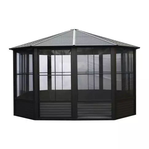 Gazebo Penguin Florence Solarium 12 X 12 Metal Roof in black