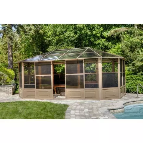 Gazebo Penguin Florence阳光房 12英尺 x 18英尺 沙色