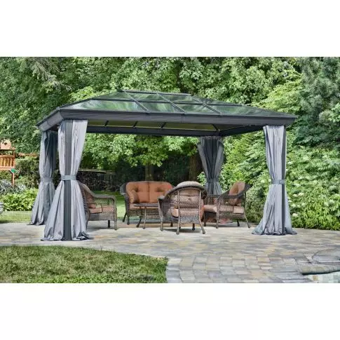 Gazebo Penguin Venus Gazebo 12 Ft. x 14 Ft. in Slate