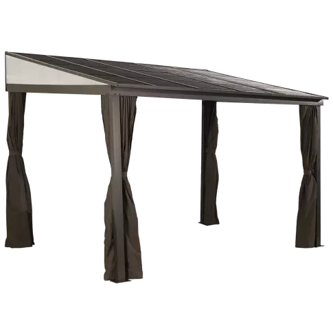 Sojag Portland Wall Gazebo 10 x 12 ft - Brown — isolated product on white background