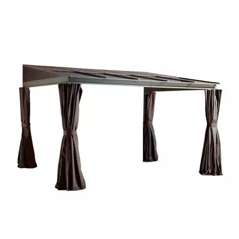Sojag Pompano 10 ft. x 10 ft. Wall Gazebo, Brown — main product image