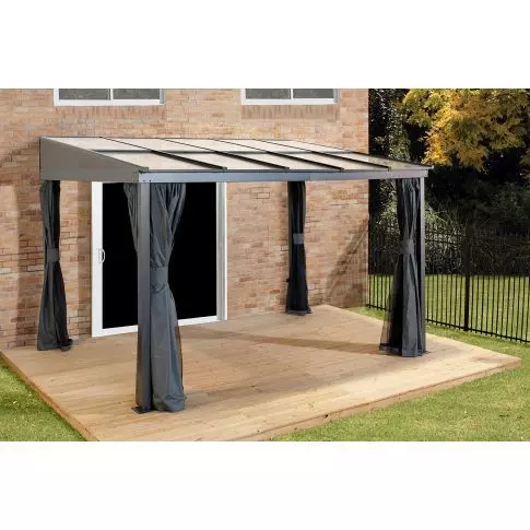 Sojag Pompano 10 ft. x 10 ft. Wall Gazebo, Brown — additional product view 7