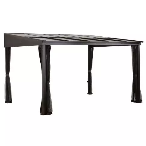 Sojag Pompano 10 ft. x 14 ft. Wall Gazebo, Brown — 白底产品图