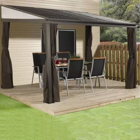 Sojag Portland Wall Gazebo 10 x 14 ft - Brown — image principale du produit